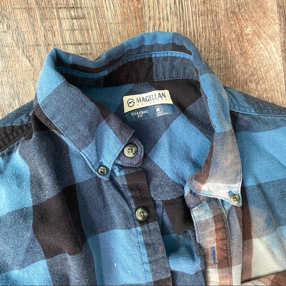 Blueberry 🫐 Blast Bleached Flannel - Handmade 🏷 - Picture 4 of 4